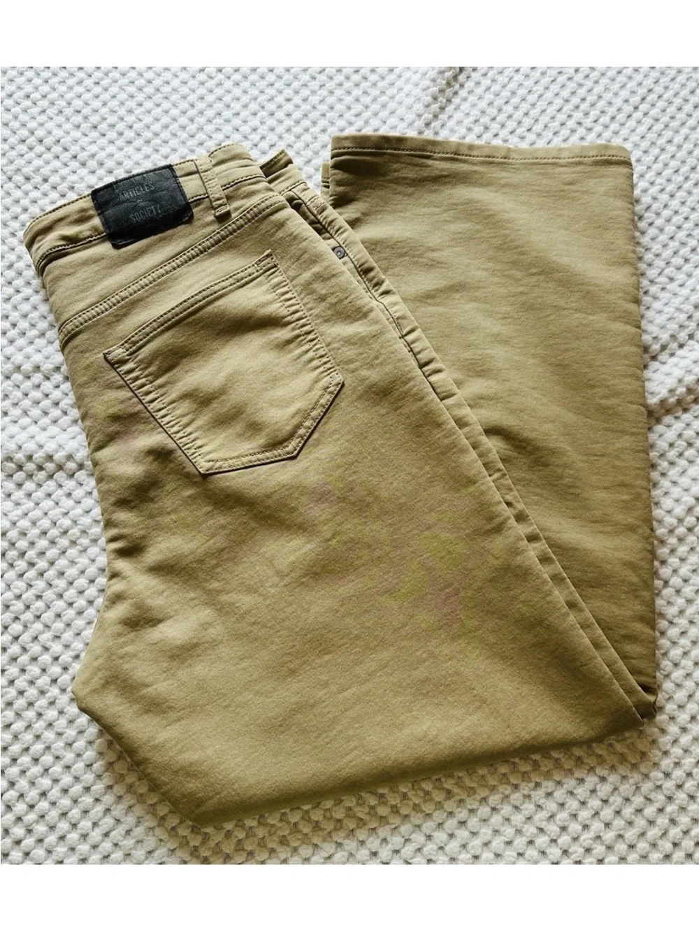 Articles OF Society Men’s 34x30 Baggy Fit Denim British Khaki Jeans